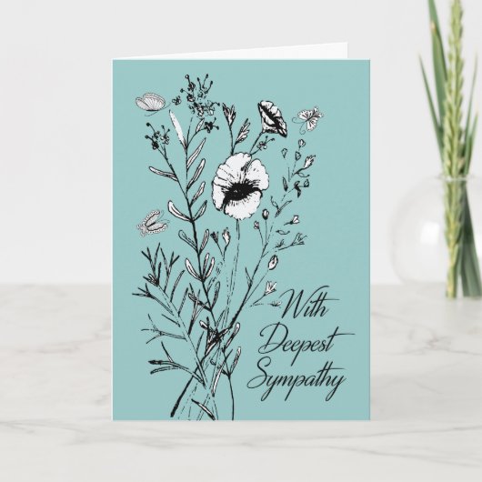 5×7折りたたみ式お悔やみカード サンキューカード (正面)