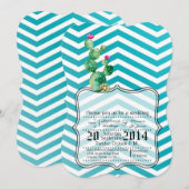 ５×７ ボヘミアンテイスト サボテン カクタス 多肉植物 ウェディング 招待状 (正面/裏面)