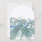 ５×７ ヴィンテージ ペコック 鳥 ウェディング 招待状 (裏面)