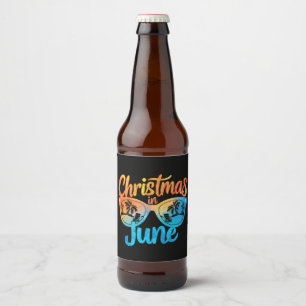 6月のクリスマス サングラス 楽しいサマーバケーション ビールラベル