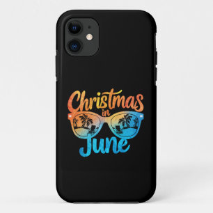 6月のクリスマス サングラス 楽しいサマーバケーション iPhone 11 ケース