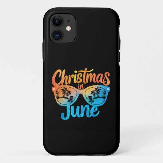 6月のクリスマス サングラス 楽しいサマーバケーション Case-Mate iPhoneケース (裏面)