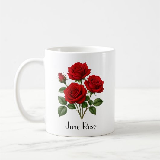 6月のバラの花 コーヒーマグカップ (左)