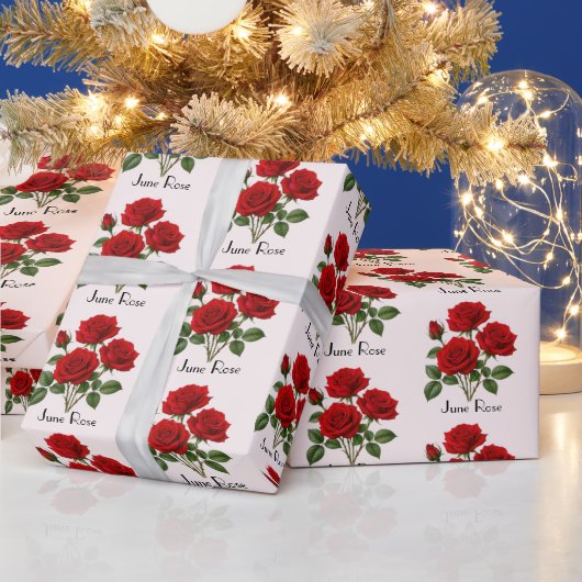 6月のバラの花 ラッピングペーパー (クリスマス)