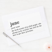 ６月の誕生日おめでとう 長方形シール (封筒)
