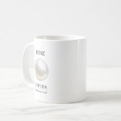 6月の誕生石 誕生日 名前 パール コーヒーマグカップ (正面左)