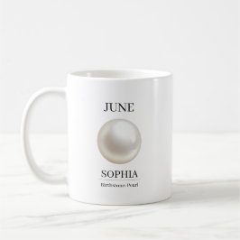 6月の誕生石 誕生日 名前 パール コーヒーマグカップ