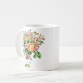 6月の誕生花マグ|バラとスイカズラ コーヒーマグカップ (正面左)