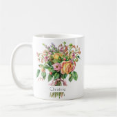 6月の誕生花マグ|バラとスイカズラ コーヒーマグカップ (左)