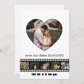 ６枚の写真で作るコラージュムービー　大切な人へ贈る感動のムービー 招待状 (正面/裏面)