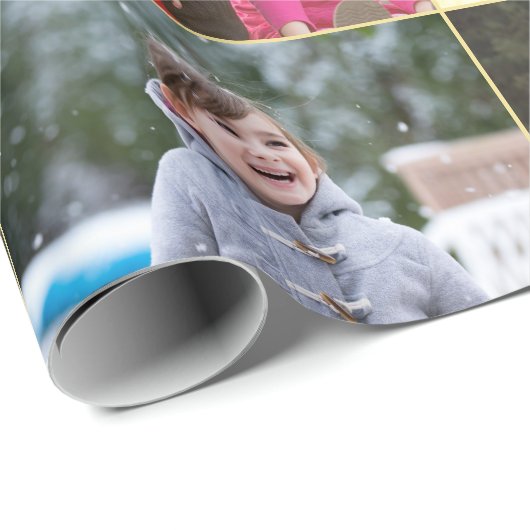 ６枚の写真をコラージュして誕生日、クリスマス、結婚式を作ろう ラッピングペーパー (ロールコーナー)