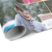 ６枚の写真を使ったコラージュを誕生日、クリスマス、結婚式用に作成する ラッピングペーパー (ロールコーナー)