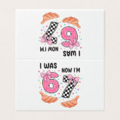 6歳から7歳へ かわいい誕生日の数字 (外部フラット)