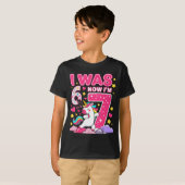 6歳だったよ 今7歳 ユニコーンガール 6 7 誕生日 Tシャツ (正面フル)