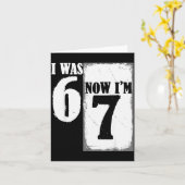 ６歳だった 現在７歳 面白い ６７ ユース ７歳の誕生日 カード (黄色い花)