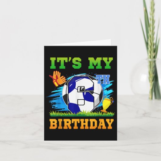 6歳の僕 6歳の誕生日 サッカーテーマ カード (正面)