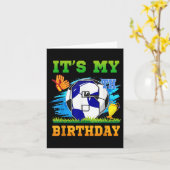 6歳の僕 6歳の誕生日 サッカーテーマ カード (黄色い花)