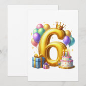 ６歳の誕生日おめでとう (正面/裏面)