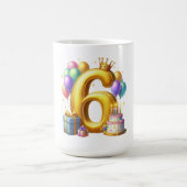 6歳の誕生日おめでとう コーヒーマグカップ (中央)