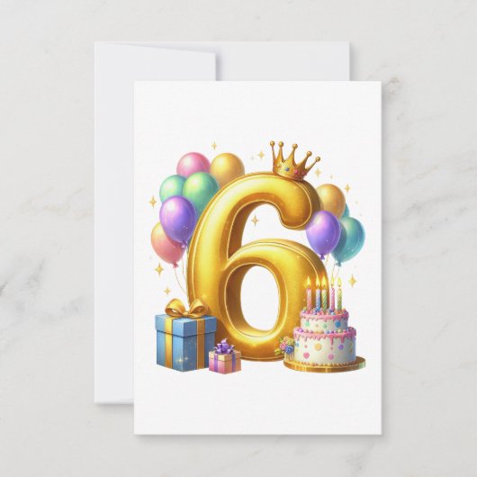 ６歳の誕生日おめでとう 出欠カード (正面)