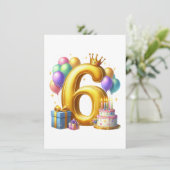 ６歳の誕生日おめでとう 招待状 (スタンド正面)