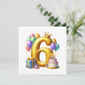 ６歳の誕生日おめでとう 招待状 (スタンド正面)