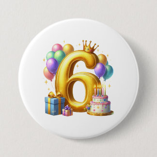 ６歳の誕生日おめでとう 缶バッジ