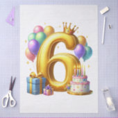 ６歳の誕生日おめでとう 薄葉紙 (クラフト)