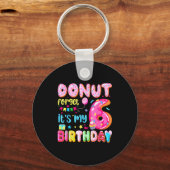 6歳の誕生日 ドーナツを忘れない パン 誕生日 6歳 キーホルダー (正面)