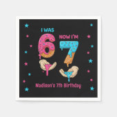 ６歳７歳の誕生日ナプキン スタンダードカクテルナプキン (正面)