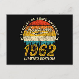 ６３歳の誕生日 １９６２年レトロ ６３歳の誕生日プレゼント ポストカード