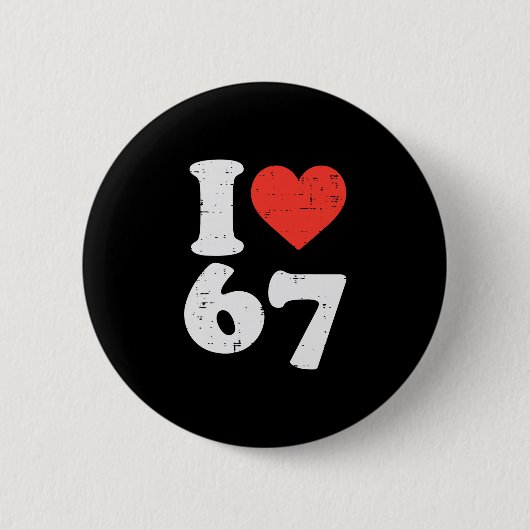 67が大好き!面白い67のコスチューム ミーム 6 7 キッズ 缶バッジ (正面)