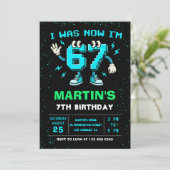 67のミーム 誕生日おめでとう 6歳7歳 招待状 (スタンド正面)