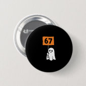 ６７ ミーム ユーモア 6-7 楽しい 六 七 ハロウィン 缶バッジ (正面&裏面)