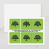 ６　春　ツリー　グリーン/ブラック　ウェディング　ギフト　タグ ポストカード (正面/裏面)