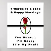 ７つの言葉で長く幸せな結婚生活を送る - ポスター (正面)