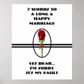 ７つの言葉で長く幸せな結婚生活を送る - ポスター (正面)
