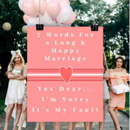 7つの言葉で長く幸せな結婚生活を送る - ポスター