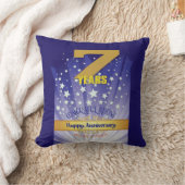 ７年ＣＵＳＴＯＭ　ＮＡＭＥ １２ステップ　記念日　太文字　数字 クッション (ブランケット)