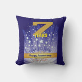 ７年ＣＵＳＴＯＭ　ＮＡＭＥ １２ステップ　記念日　太文字　数字 クッション (正面)