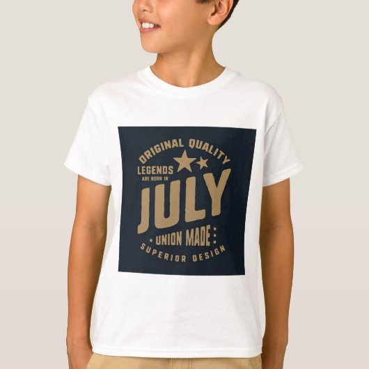 7月に伝説が生まれる オリジナルクオリティ Tシャツ (正面)
