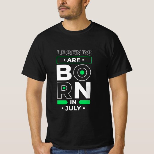 7月に伝説が生まれる メンズバースデーTシャツ Tシャツ (正面)