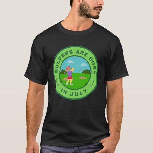 7月に生まれたゴルファー別注デザイン Tシャツ (正面)