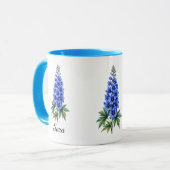 ７月の誕生花マグカップ - デルフィニウム マグカップ (正面左)