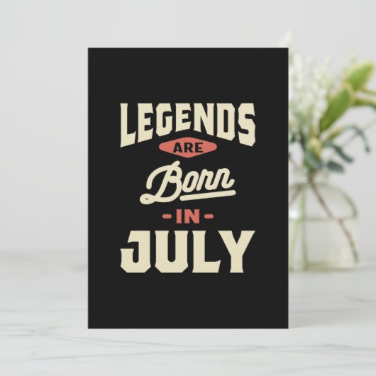 7月生まれの伝説はここから - 7月誕生日 招待状 (スタンド正面)