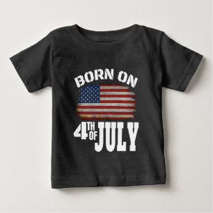 7月4日に生まれた ベビーTシャツ