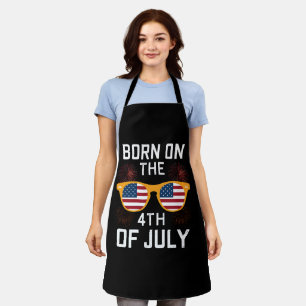 7月4日生まれの誕生日サングラス USA エプロン