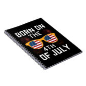 7月4日生まれの誕生日サングラス USA ノートブック (右側)