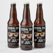7月4日生まれの誕生日サングラス USA ビールラベル (ボトル)