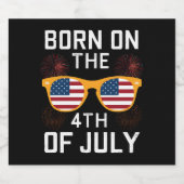 7月4日生まれの誕生日サングラス USA ビールラベル (シングルラベル)